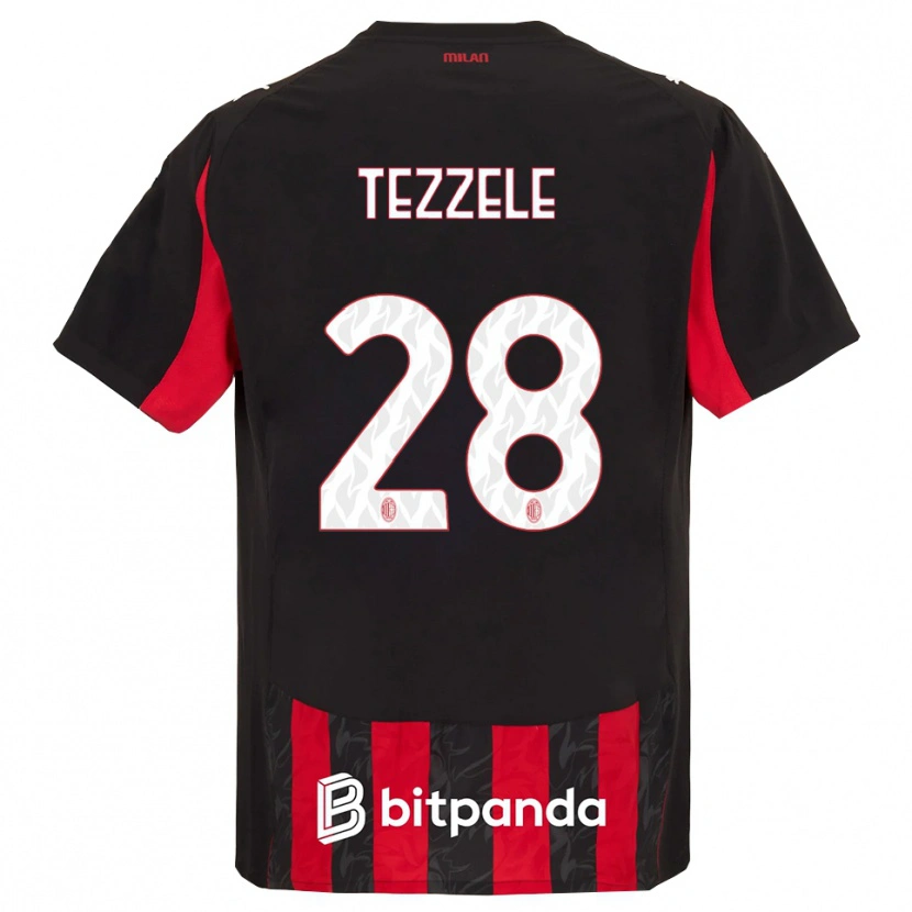 Danxen Damen Matteo Tezzele #28 Rot Schwarz Heimtrikot Trikot 2025/26 T-Shirt Österreich