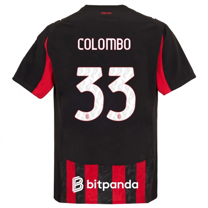 Danxen Damen Federico Colombo #33 Rot Schwarz Heimtrikot Trikot 2025/26 T-Shirt Österreich