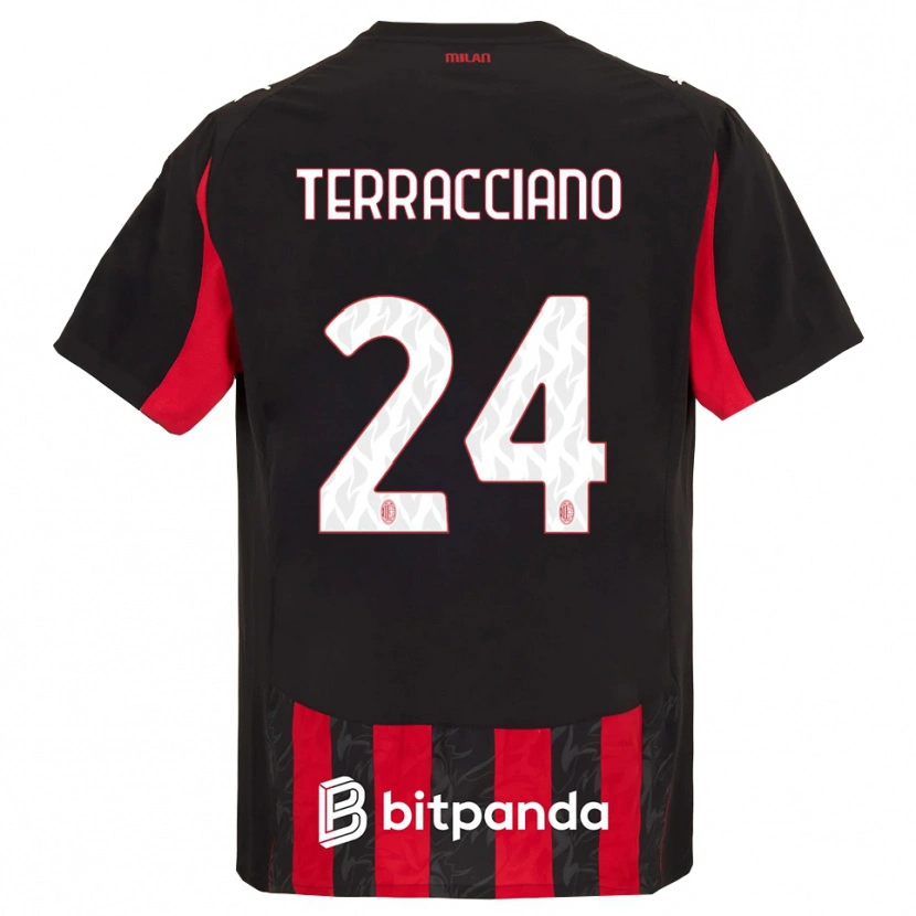 Danxen Damen Filippo Terracciano #24 Rot Schwarz Heimtrikot Trikot 2025/26 T-Shirt Österreich