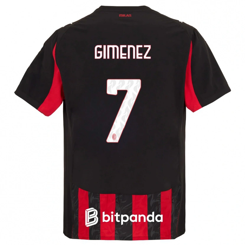 Danxen Damen Santiago Gimenez #7 Rot Schwarz Heimtrikot Trikot 2025/26 T-Shirt Österreich