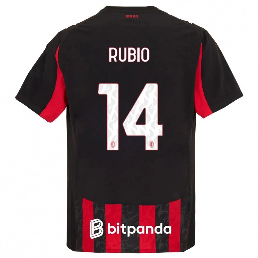 Danxen Damen Silvia Rubio Ávila #14 Rot Schwarz Heimtrikot Trikot 2025/26 T-Shirt Österreich