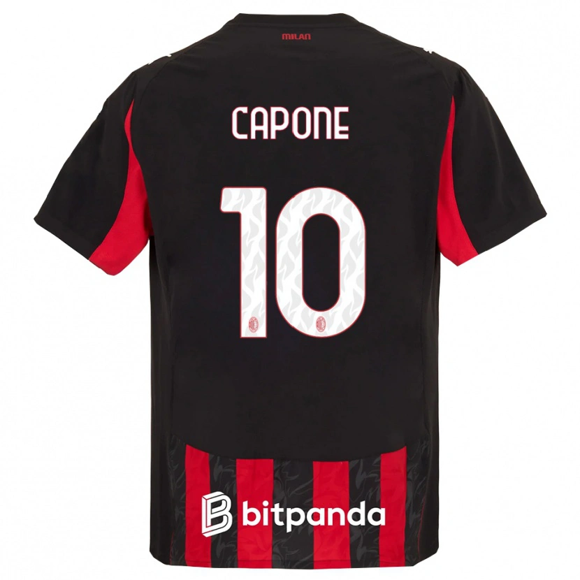 Danxen Damen Andrea Capone #10 Rot Schwarz Heimtrikot Trikot 2025/26 T-Shirt Österreich