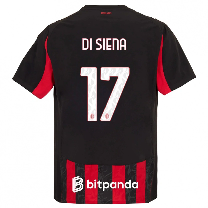 Danxen Damen Andrea Di Siena #17 Rot Schwarz Heimtrikot Trikot 2025/26 T-Shirt Österreich