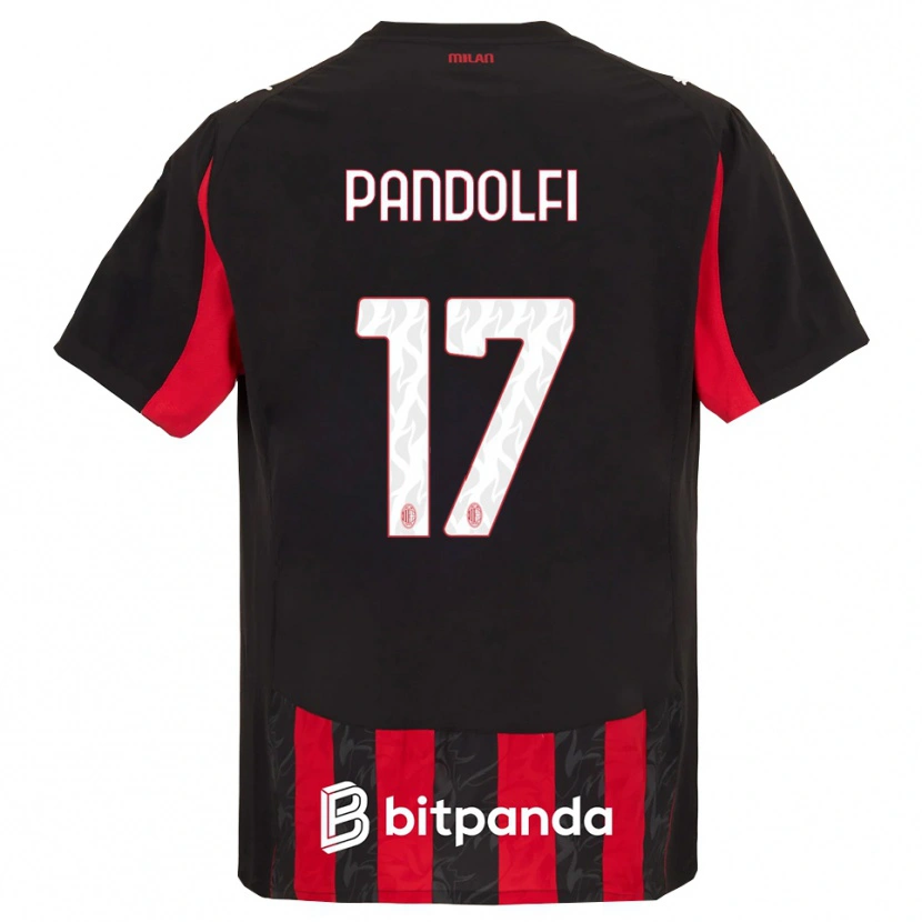 Danxen Damen Fabio Pandolfi #17 Rot Schwarz Heimtrikot Trikot 2025/26 T-Shirt Österreich