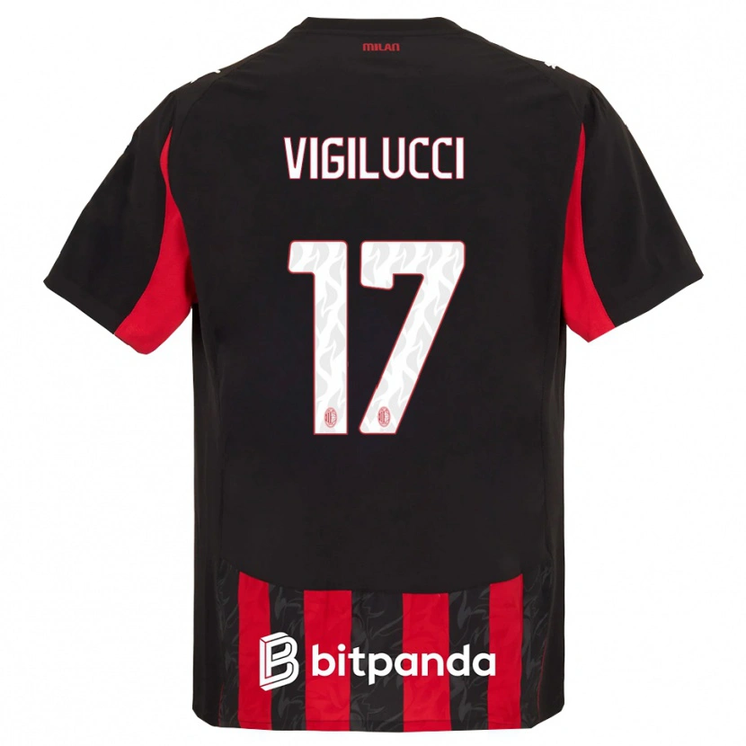 Danxen Damen Valery Vigilucci #17 Rot Schwarz Heimtrikot Trikot 2025/26 T-Shirt Österreich