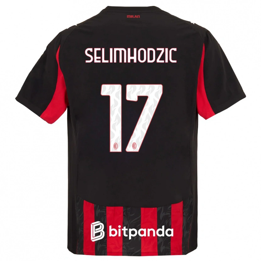 Danxen Damen Noa Selimhodzic #17 Rot Schwarz Heimtrikot Trikot 2025/26 T-Shirt Österreich