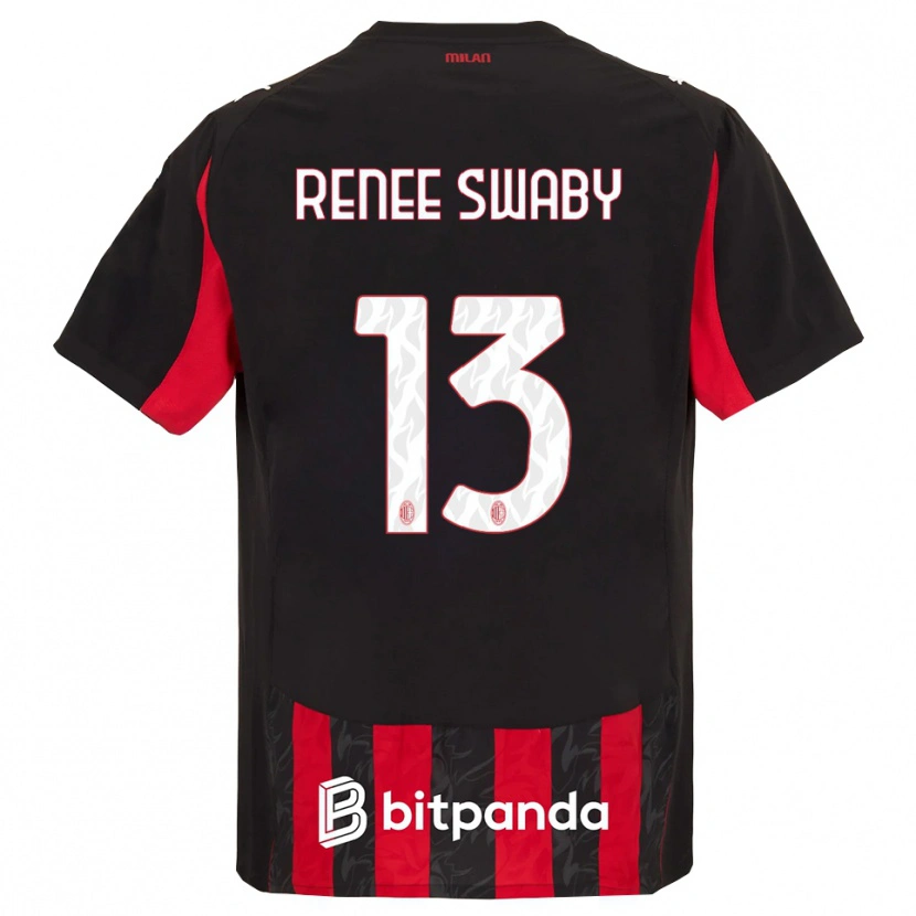 Danxen Damen Allyson Renee Swaby #13 Rot Schwarz Heimtrikot Trikot 2025/26 T-Shirt Österreich