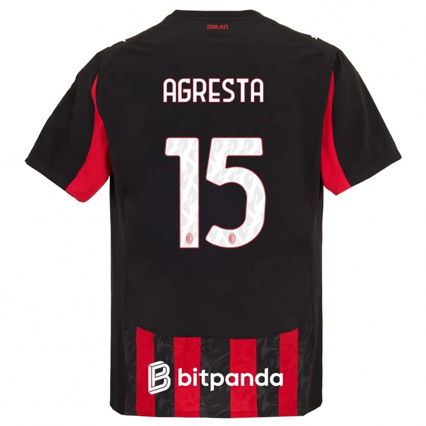 Danxen Damen Stefano Agresta #15 Rot Schwarz Heimtrikot Trikot 2025/26 T-Shirt Österreich