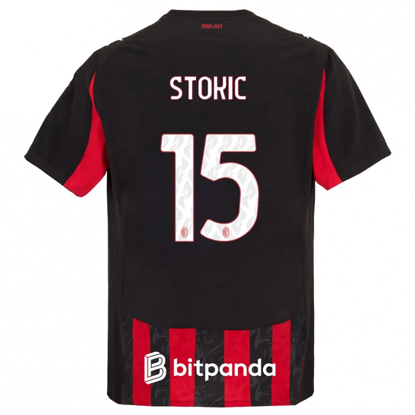 Danxen Damen Sara Stokić #15 Rot Schwarz Heimtrikot Trikot 2025/26 T-Shirt Österreich