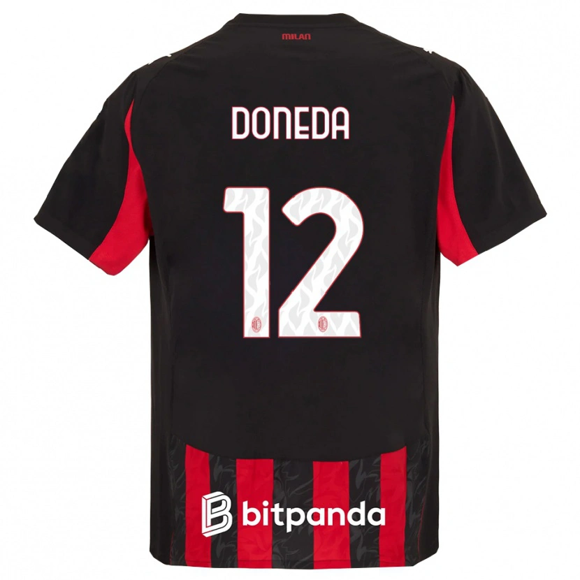Danxen Damen Paolo Doneda #12 Rot Schwarz Heimtrikot Trikot 2025/26 T-Shirt Österreich