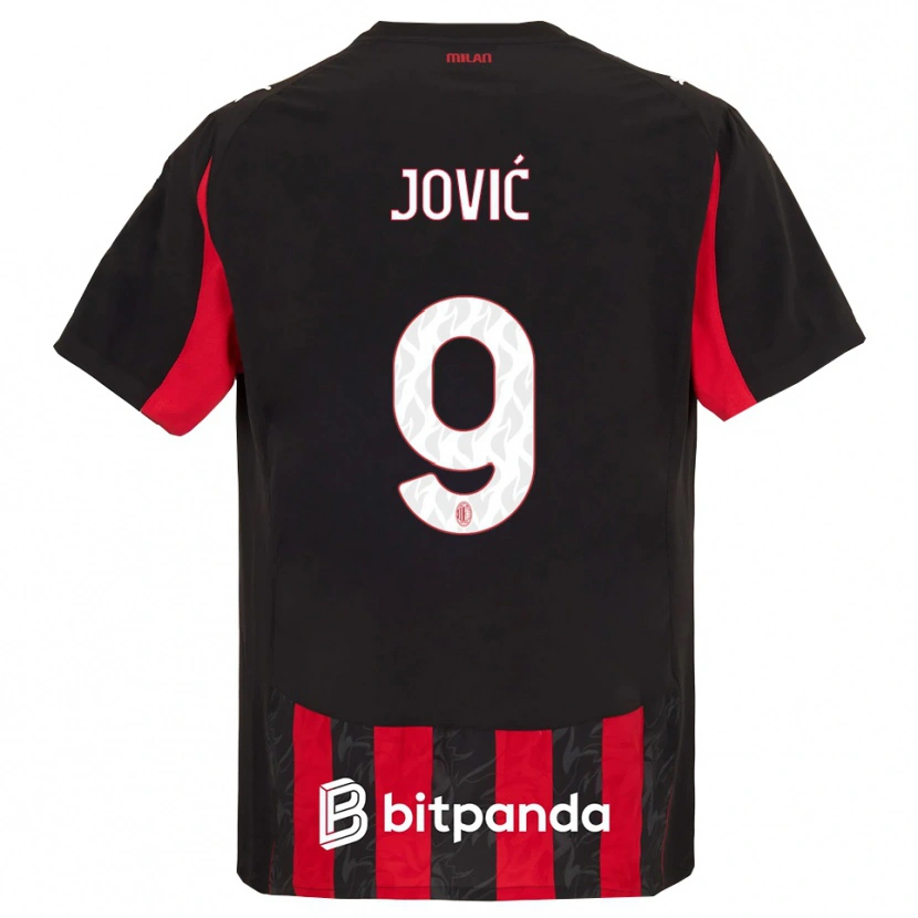 Danxen Damen Luka Jovic #9 Rot Schwarz Heimtrikot Trikot 2025/26 T-Shirt Österreich