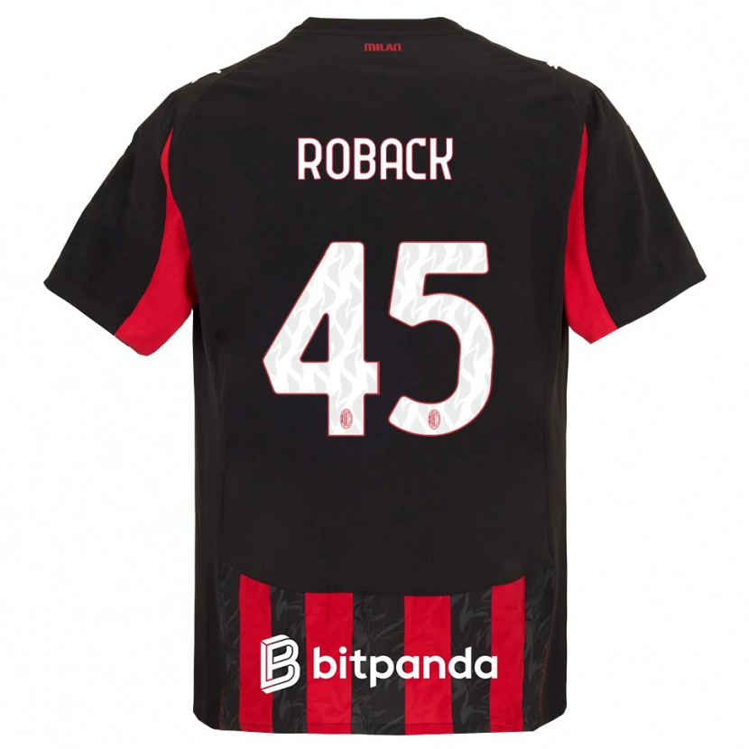 Danxen Damen Emil Roback #45 Rot Schwarz Heimtrikot Trikot 2025/26 T-Shirt Österreich