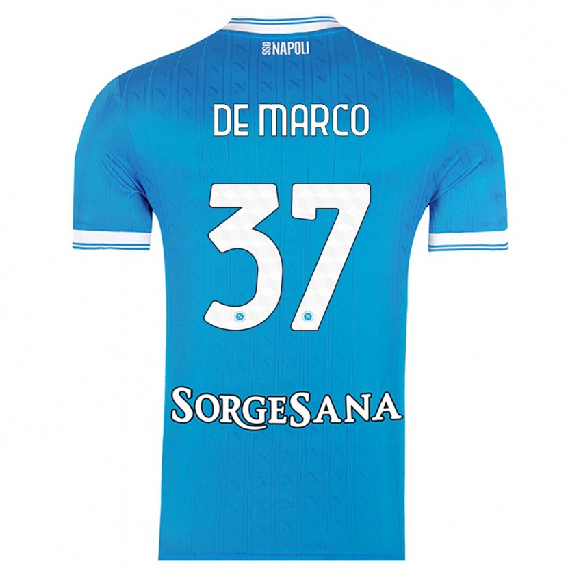 Danxen Damen Francesco De Marco #37 Himmelblau Weiß Heimtrikot Trikot 2025/26 T-Shirt Österreich