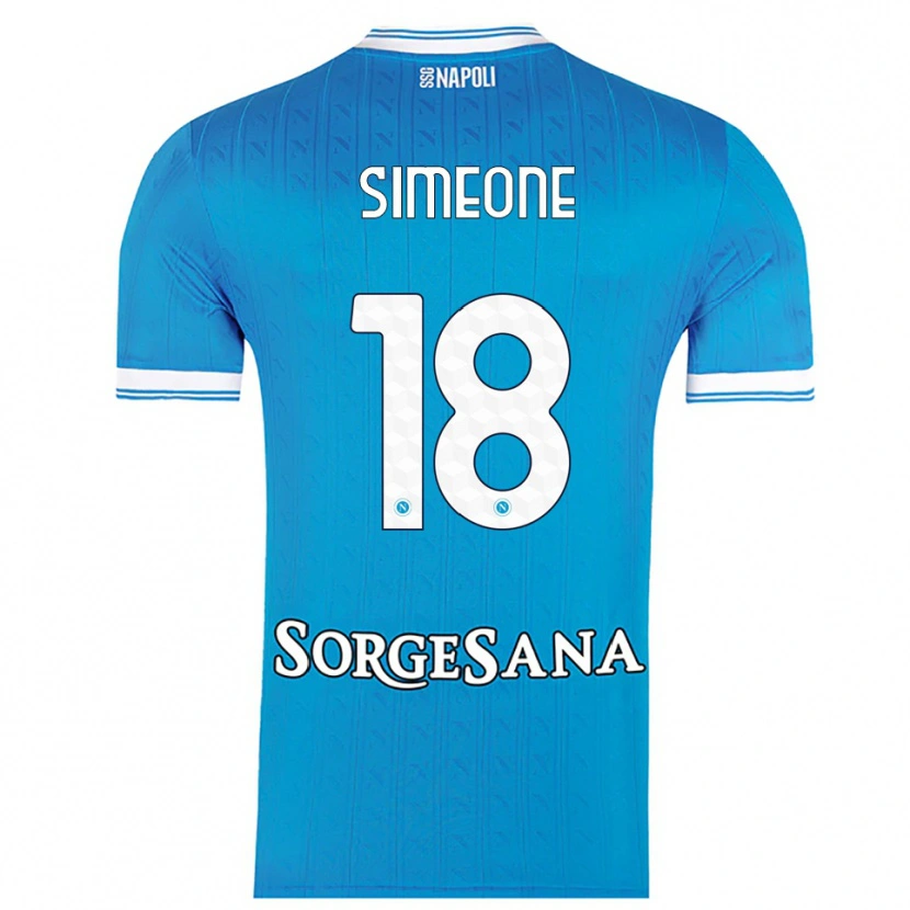 Danxen Damen Giovanni Simeone #18 Himmelblau Weiß Heimtrikot Trikot 2025/26 T-Shirt Österreich