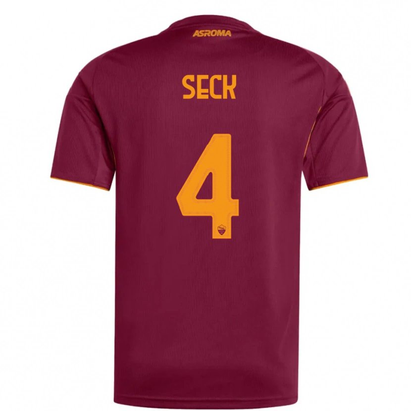Danxen Damen Mohamed Seck #4 Burgunderrot Orange Heimtrikot Trikot 2025/26 T-Shirt Österreich