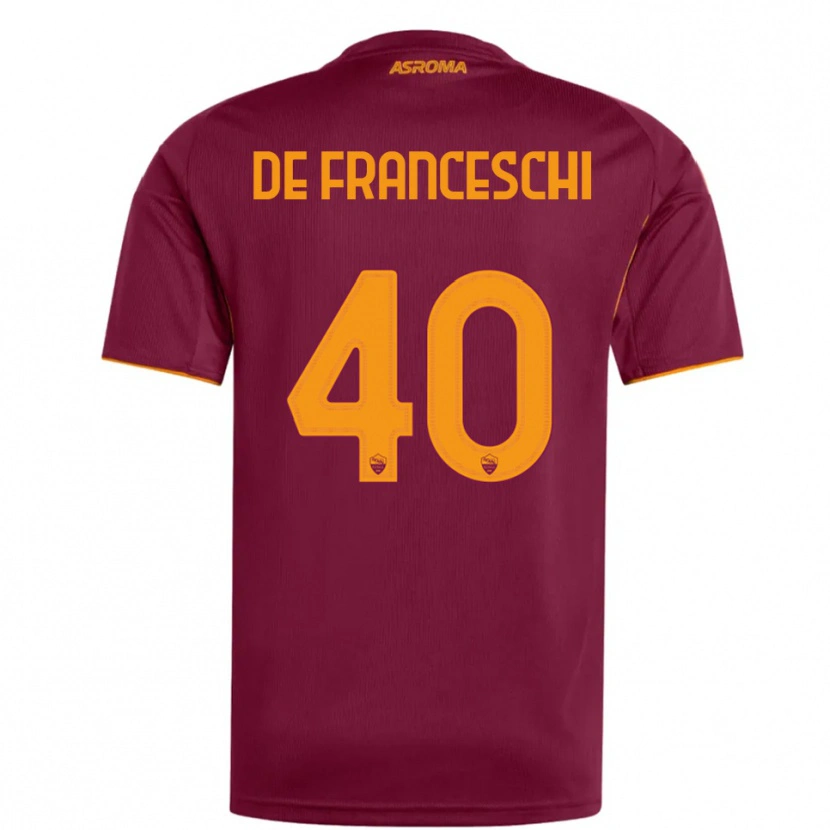 Danxen Damen Leonardo De Franceschi #40 Burgunderrot Orange Heimtrikot Trikot 2025/26 T-Shirt Österreich