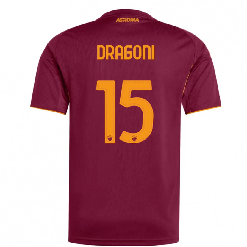 Danxen Damen Giulia Dragoni #15 Burgunderrot Orange Heimtrikot Trikot 2025/26 T-Shirt Österreich