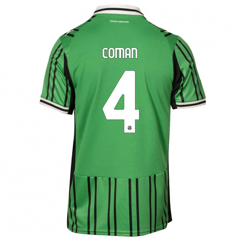 Danxen Damen Rareș Coman #4 Grün Schwarz Heimtrikot Trikot 2025/26 T-Shirt Österreich