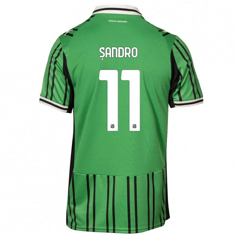Danxen Damen Denis Șandro #11 Grün Schwarz Heimtrikot Trikot 2025/26 T-Shirt Österreich