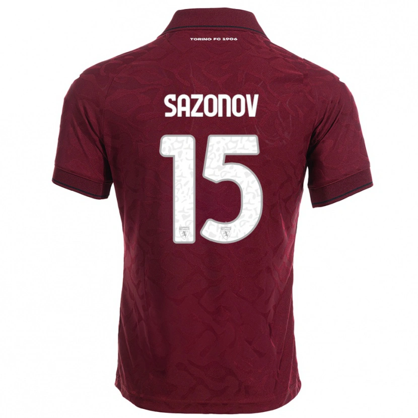 Danxen Damen Saba Sazonov #15 Burgunderrot Weiß Heimtrikot Trikot 2025/26 T-Shirt Österreich