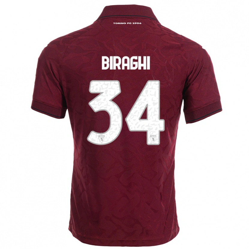 Danxen Damen Cristiano Biraghi #34 Burgunderrot Weiß Heimtrikot Trikot 2025/26 T-Shirt Österreich