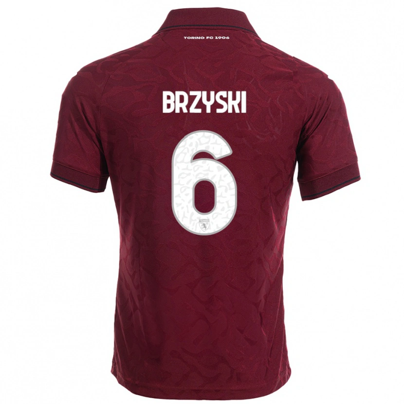 Danxen Damen Igor Brzyski #6 Burgunderrot Weiß Heimtrikot Trikot 2025/26 T-Shirt Österreich