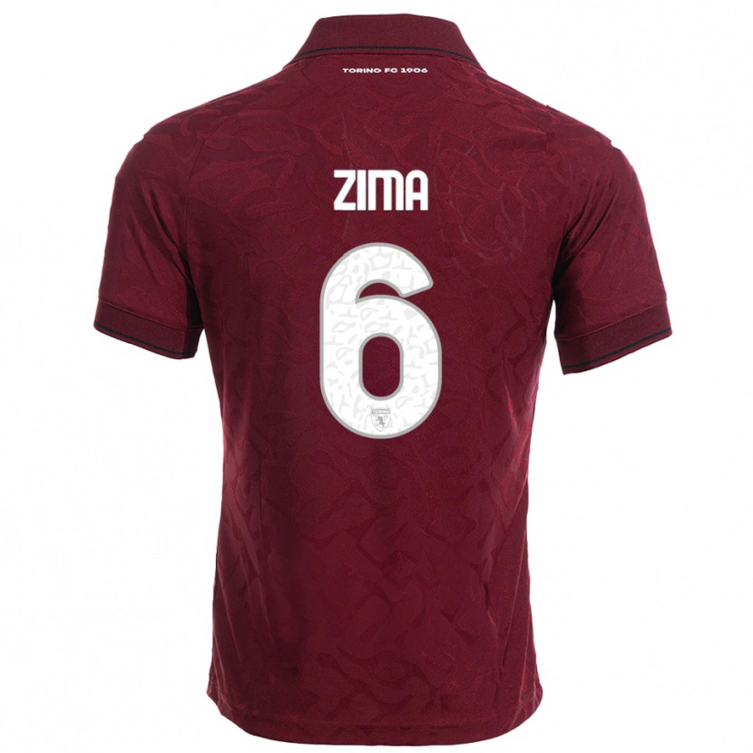 Danxen Damen David Zima #6 Burgunderrot Weiß Heimtrikot Trikot 2025/26 T-Shirt Österreich