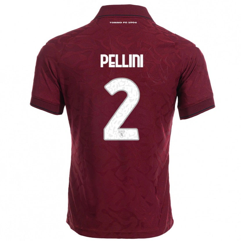 Danxen Damen Mattia Pellini #2 Burgunderrot Weiß Heimtrikot Trikot 2025/26 T-Shirt Österreich