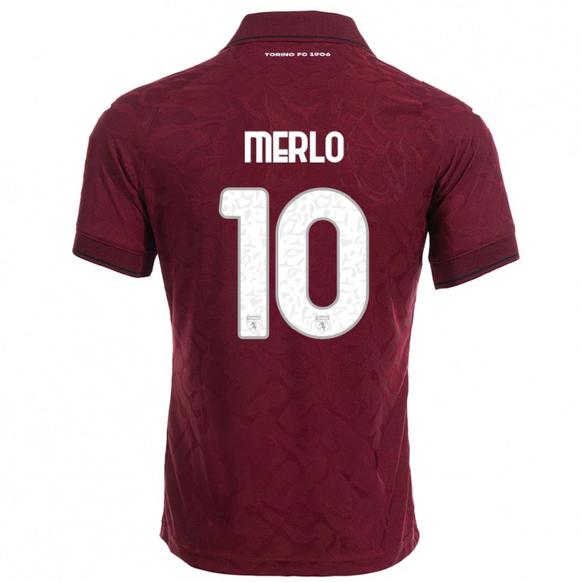 Danxen Damen Mattia Merlo #10 Burgunderrot Weiß Heimtrikot Trikot 2025/26 T-Shirt Österreich