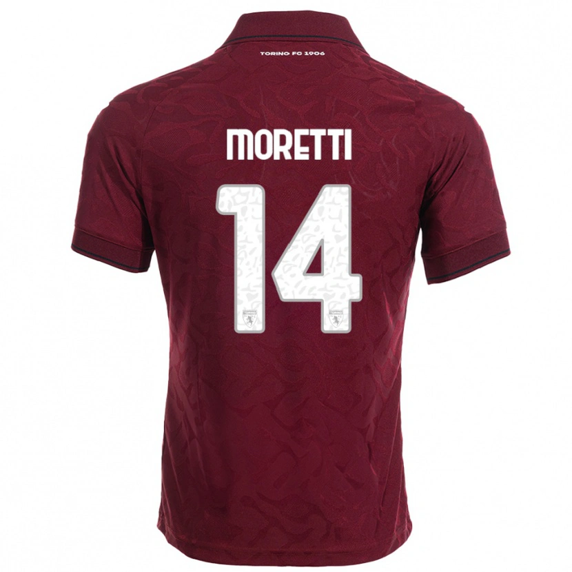 Danxen Damen Matias Moretti #14 Burgunderrot Weiß Heimtrikot Trikot 2025/26 T-Shirt Österreich