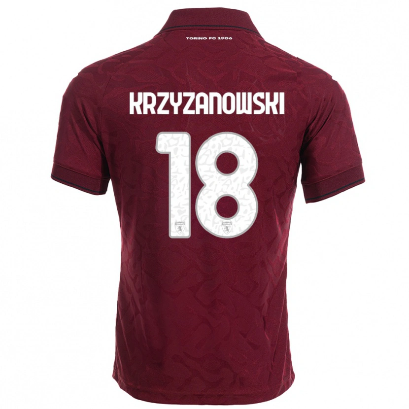 Danxen Damen Jakub Krzyzanowski #18 Burgunderrot Weiß Heimtrikot Trikot 2025/26 T-Shirt Österreich