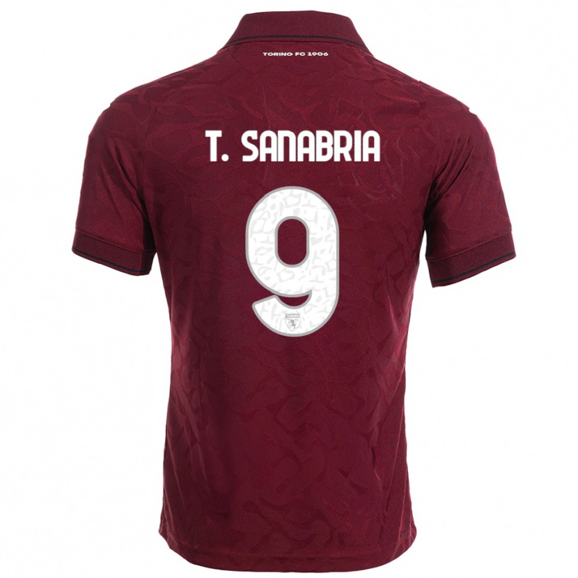 Danxen Damen Antonio Sanabria #9 Burgunderrot Weiß Heimtrikot Trikot 2025/26 T-Shirt Österreich