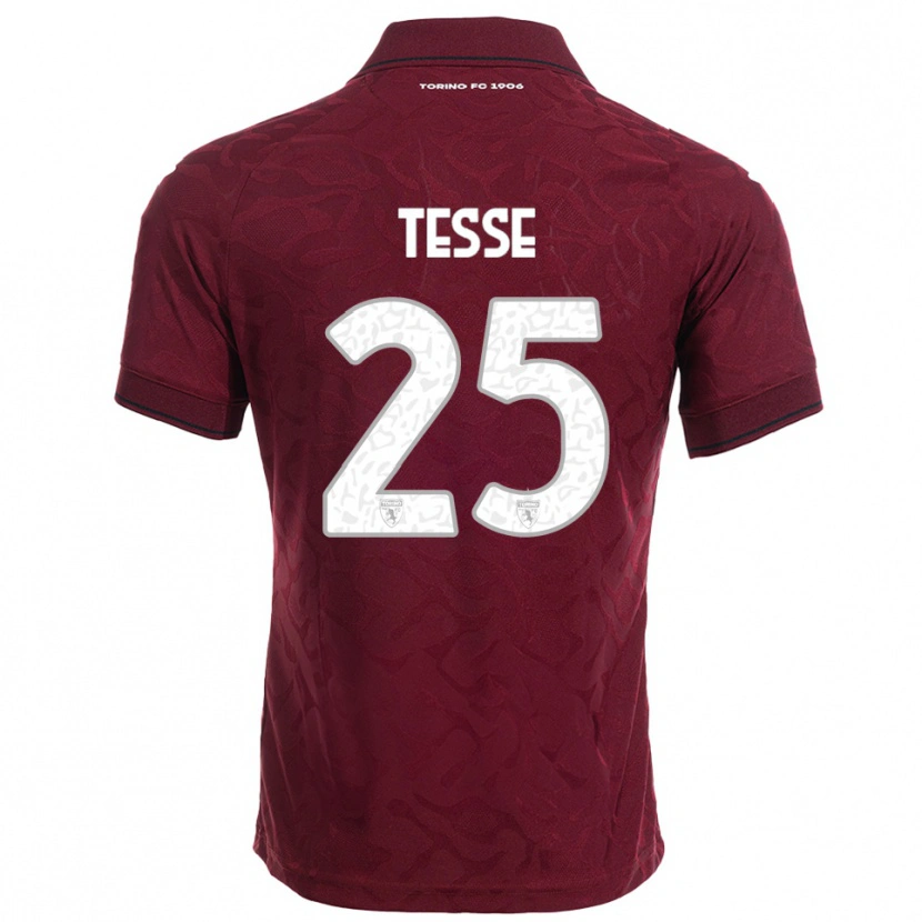 Danxen Damen Manuela Tesse #25 Burgunderrot Weiß Heimtrikot Trikot 2025/26 T-Shirt Österreich