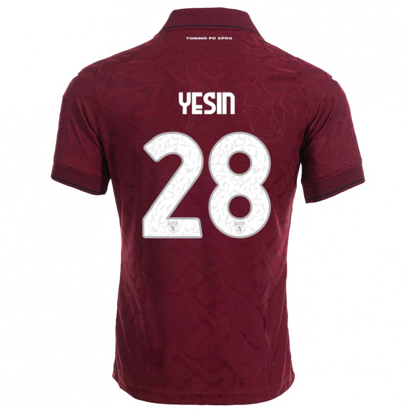 Danxen Damen Demyan Yesin #28 Burgunderrot Weiß Heimtrikot Trikot 2025/26 T-Shirt Österreich