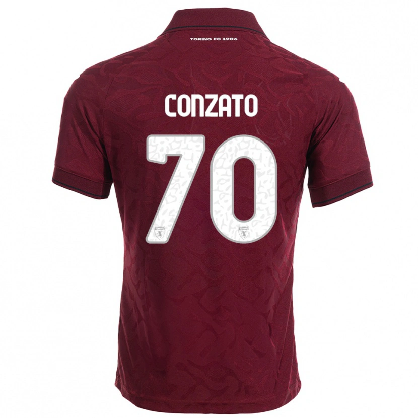 Danxen Damen Filippo Conzato #70 Burgunderrot Weiß Heimtrikot Trikot 2025/26 T-Shirt Österreich