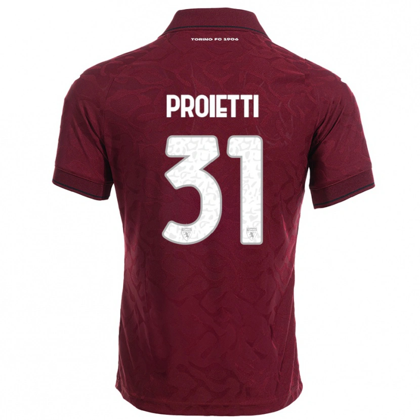 Danxen Damen Riccardo Proietti #31 Burgunderrot Weiß Heimtrikot Trikot 2025/26 T-Shirt Österreich