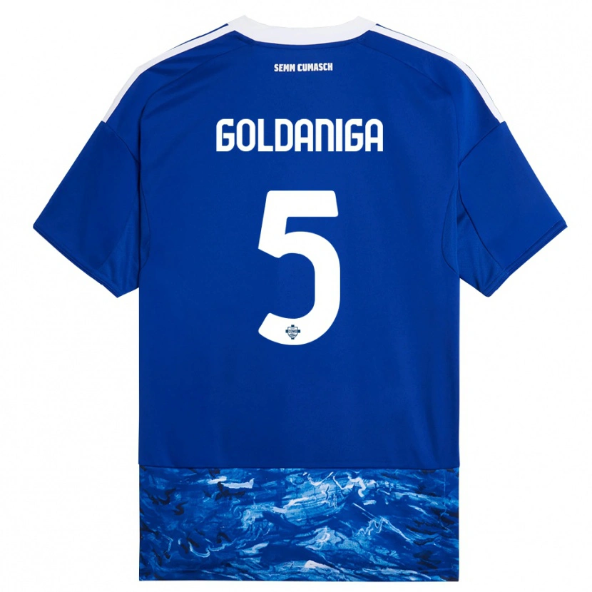 Danxen Damen Edoardo Goldaniga #5 Blau Weiß Heimtrikot Trikot 2025/26 T-Shirt Österreich