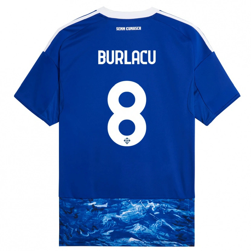 Danxen Damen Sebastian Burlacu #8 Blau Weiß Heimtrikot Trikot 2025/26 T-Shirt Österreich