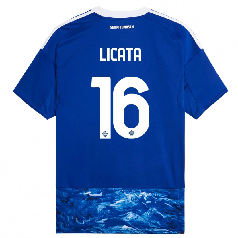 Danxen Damen Alessandro Licata #16 Blau Weiß Heimtrikot Trikot 2025/26 T-Shirt Österreich
