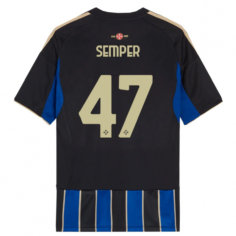 Danxen Damen Adrian Semper #47 Schwarz Blau Heimtrikot Trikot 2025/26 T-Shirt Österreich