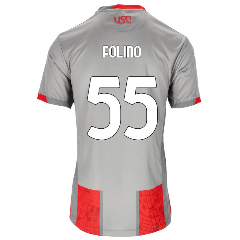 Danxen Damen Francesco Folino #55 Rot Grau Heimtrikot Trikot 2025/26 T-Shirt Österreich