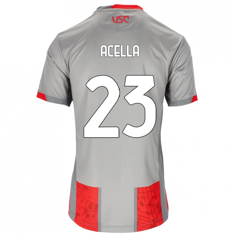 Danxen Damen Christian Acella #23 Rot Grau Heimtrikot Trikot 2025/26 T-Shirt Österreich
