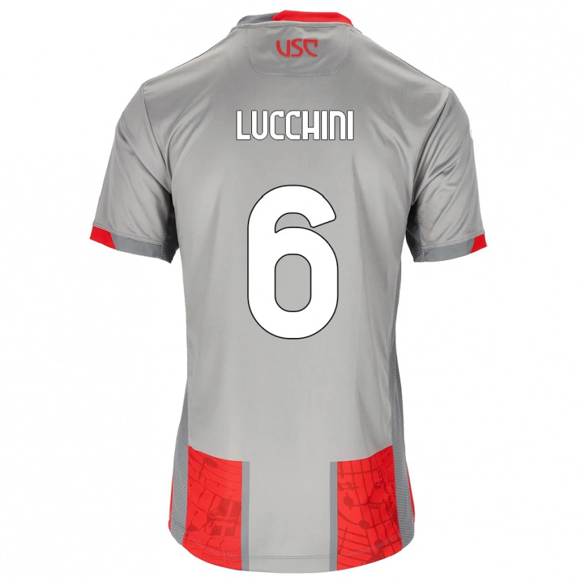 Danxen Damen Matteo Lucchini #6 Rot Grau Heimtrikot Trikot 2025/26 T-Shirt Österreich