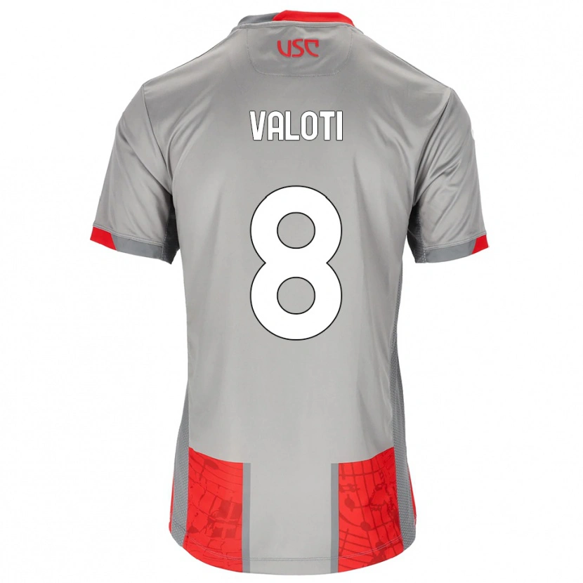 Danxen Damen Mattia Valoti #8 Rot Grau Heimtrikot Trikot 2025/26 T-Shirt Österreich