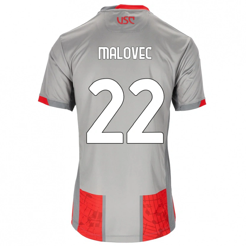 Danxen Damen Adrian Malovec #22 Rot Grau Heimtrikot Trikot 2025/26 T-Shirt Österreich