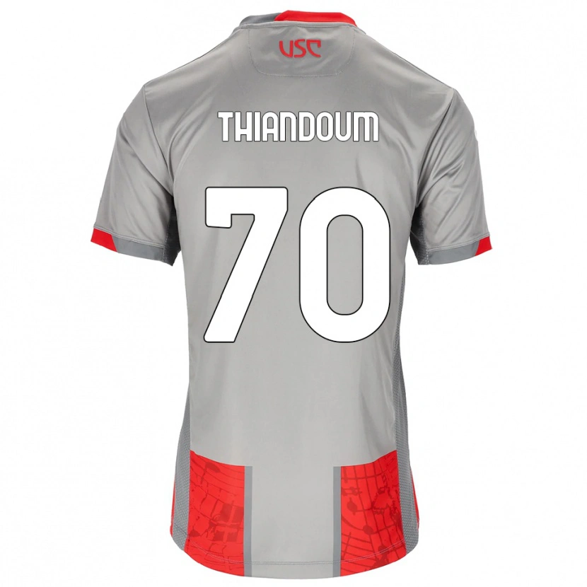 Danxen Damen Omar Thiandoum #70 Rot Grau Heimtrikot Trikot 2025/26 T-Shirt Österreich