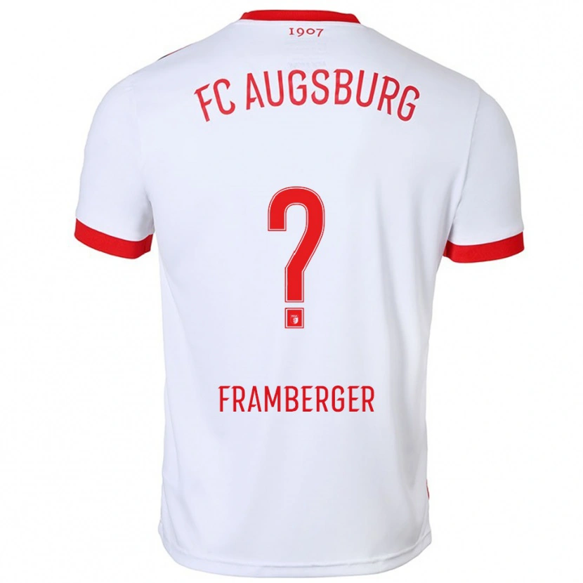 Danxen Damen Raphael Framberger #0 Weiß Rot Heimtrikot Trikot 2025/26 T-Shirt Österreich