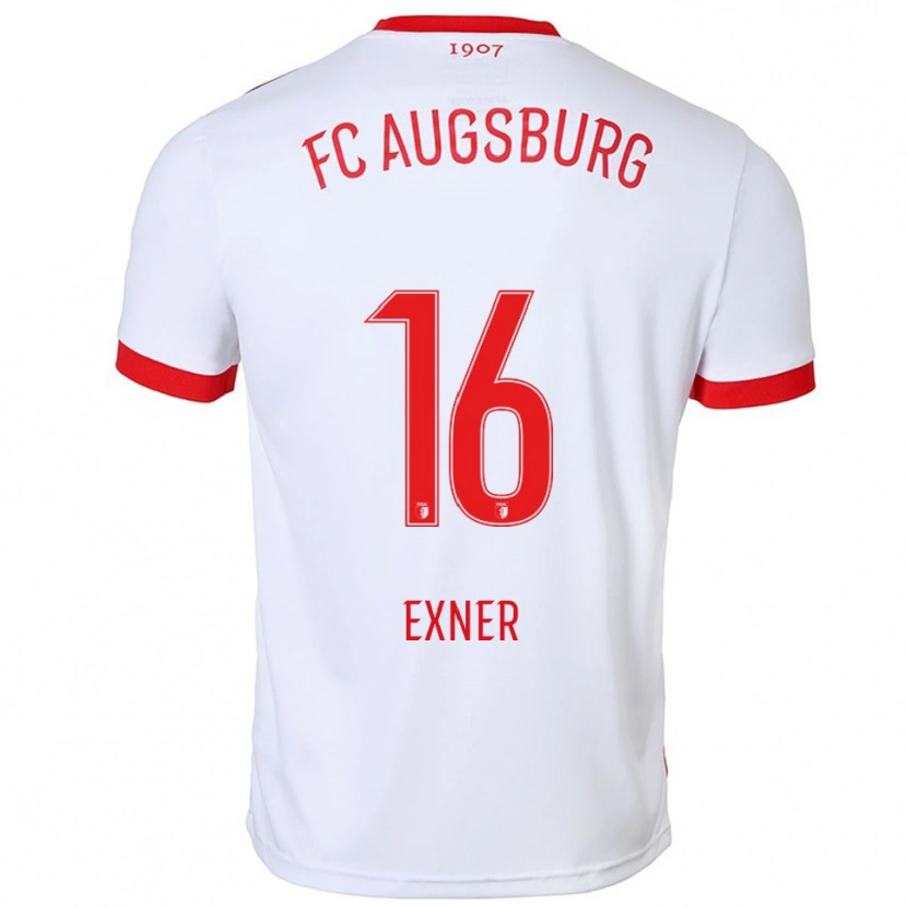 Danxen Damen Ben Exner #16 Weiß Rot Heimtrikot Trikot 2025/26 T-Shirt Österreich