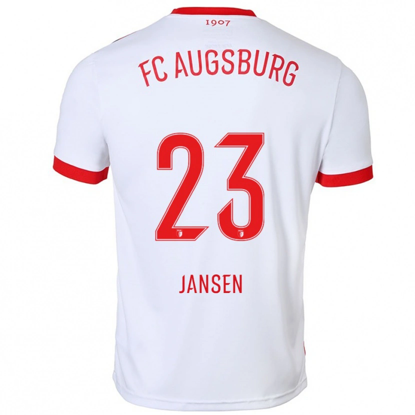 Danxen Damen Annika Jansen #23 Weiß Rot Heimtrikot Trikot 2025/26 T-Shirt Österreich
