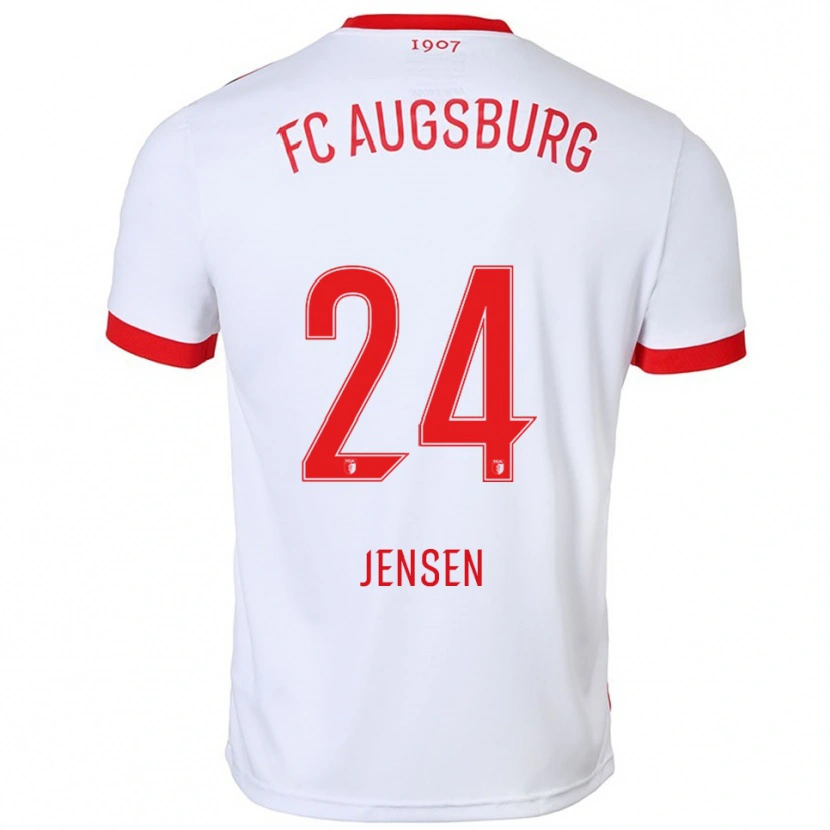 Danxen Damen Fredrik Jensen #24 Weiß Rot Heimtrikot Trikot 2025/26 T-Shirt Österreich